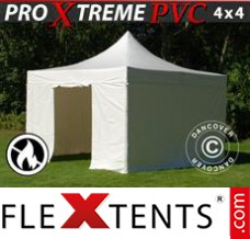 Reklamtält FleXtents Xtreme Heavy Duty 4x4, Vit inkl. 4 sidor